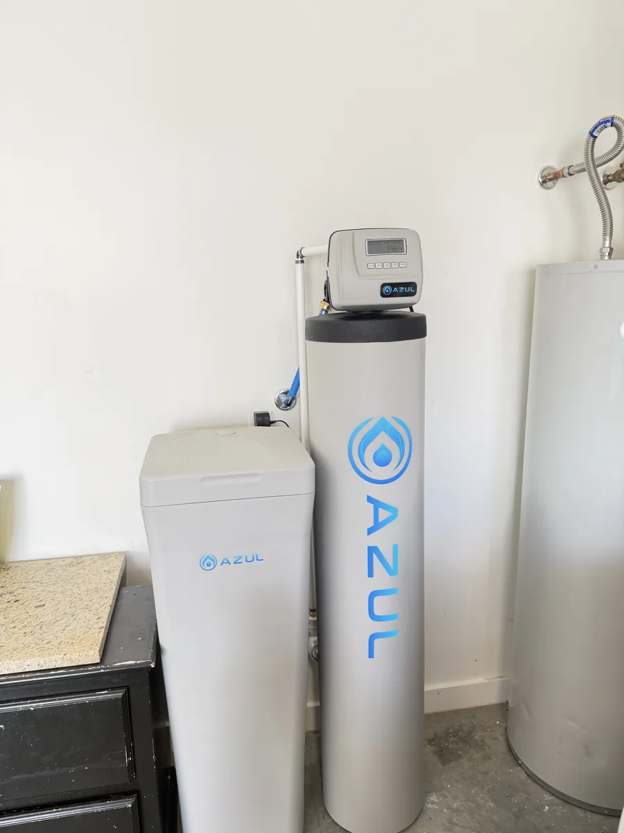 Azul Water Co indoor softener install — Laredo TX